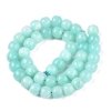 sz351 Jadeit jasnoturkusowy kamień naturalny ~10mm pasmo 38cm
